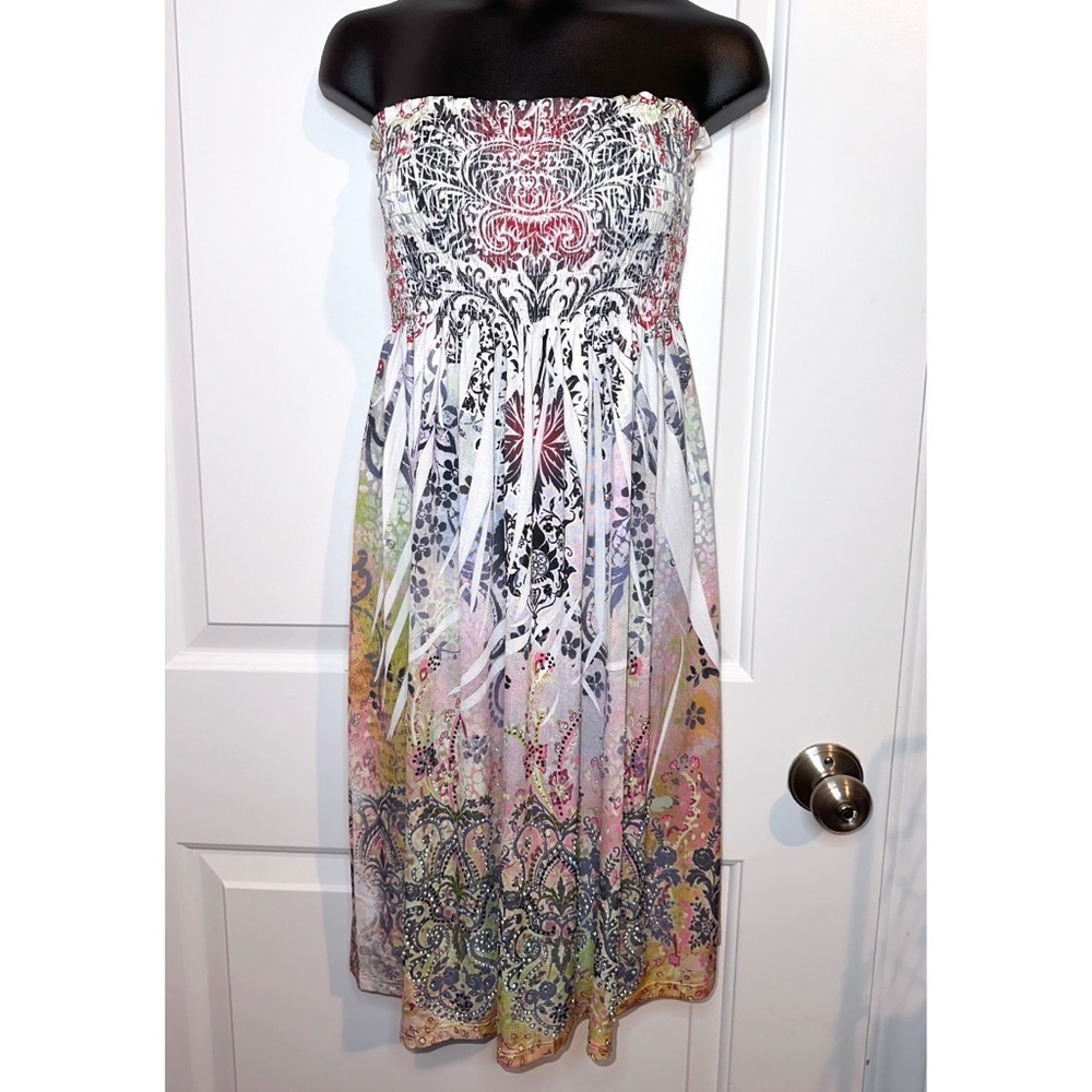 R. Rouge rhinestone dress